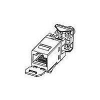 CONN JACK W/DUST CVR CT5E GREEN