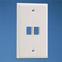 VERTICAL FACEPLATE, 2 MODULE, IVORY