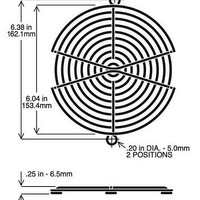 FAN GUARD METAL 172MM BLACK