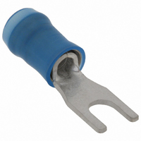 TERMINAL, SPADE/FORK, #6, CRIMP, BLUE