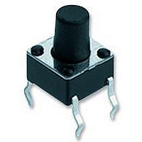 Pushbutton Switch,STRAIGHT,SPST,OFF-(ON),PC TAIL W/RETNN Terminal,PCB Hole Count:4