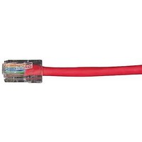 CAT 5E CROSSOVER PATCH CORD CABLE RED 10 FT