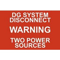 Photovoltaic (Solar) Connectors DG SYSTEM DISCONT. WARNING SOLAR LABEL