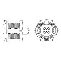 Conn CPC Medical F 10 POS Solder Cup ST Panel Mount 10 Terminal 1 Port