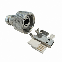 CONN PLUG ASSY USB METAL IP67