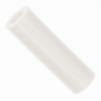 Nylon Screw Spacer,0.812 In. Length,0.25 OD,0.125 ID,#4 Screw Size, Nylon,White