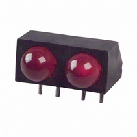 LED 5MM RA 2-WIDE SUP RED PCMNT